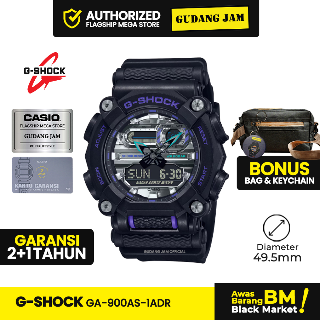 Jam Tangan G-Shock GA-900AS-1ADR GA-900AS GA-900 GA900AS GA 900AS