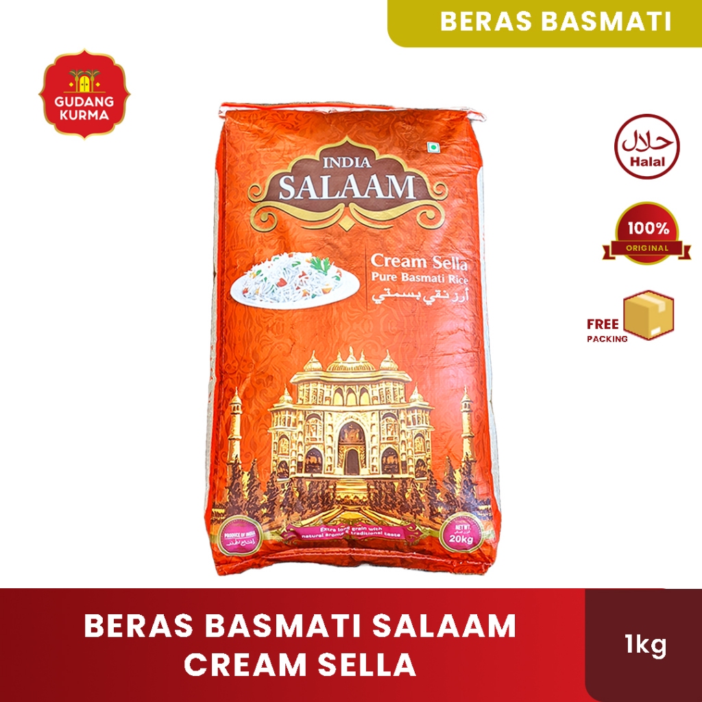 

Beras Basmati India Salaam Creamy Sella Repack 1kg