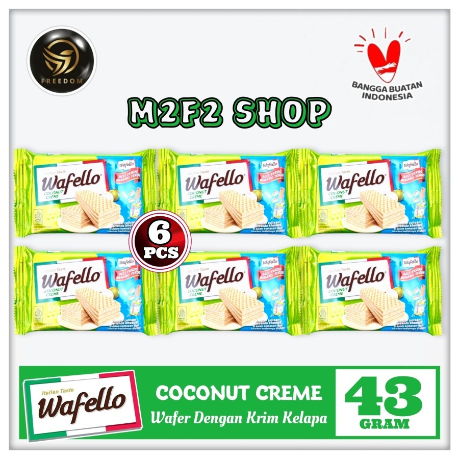 

Roma Wafer Wafello Coconut Creme | Krim Kelapa - 43 gr (Kemasan 6 Pcs)