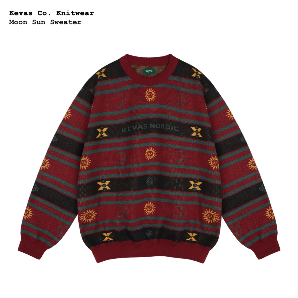 Kevas Moon Sun Knitted Sweater