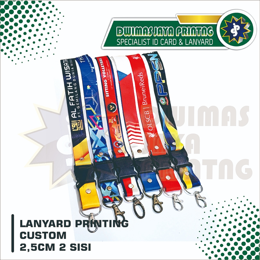 

Cetak Tali Lanyard Id Printing Custom Lebar 2,5 Cm
