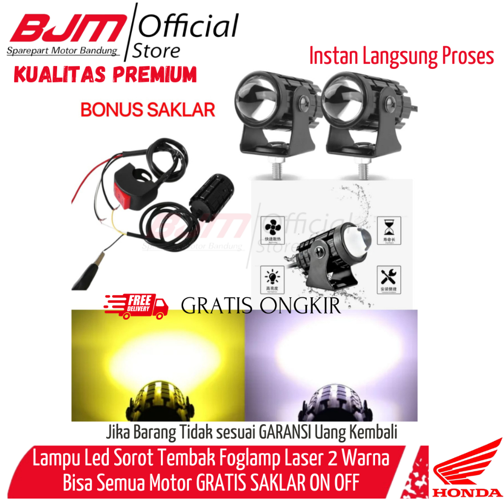-HNP6-HEADLAMP LAMPU SOROT LED LASER-UNIVERSAL SEMUA MOTOR LAMPU TEMBAK SOROT LED FOGLAMP MINI LASER