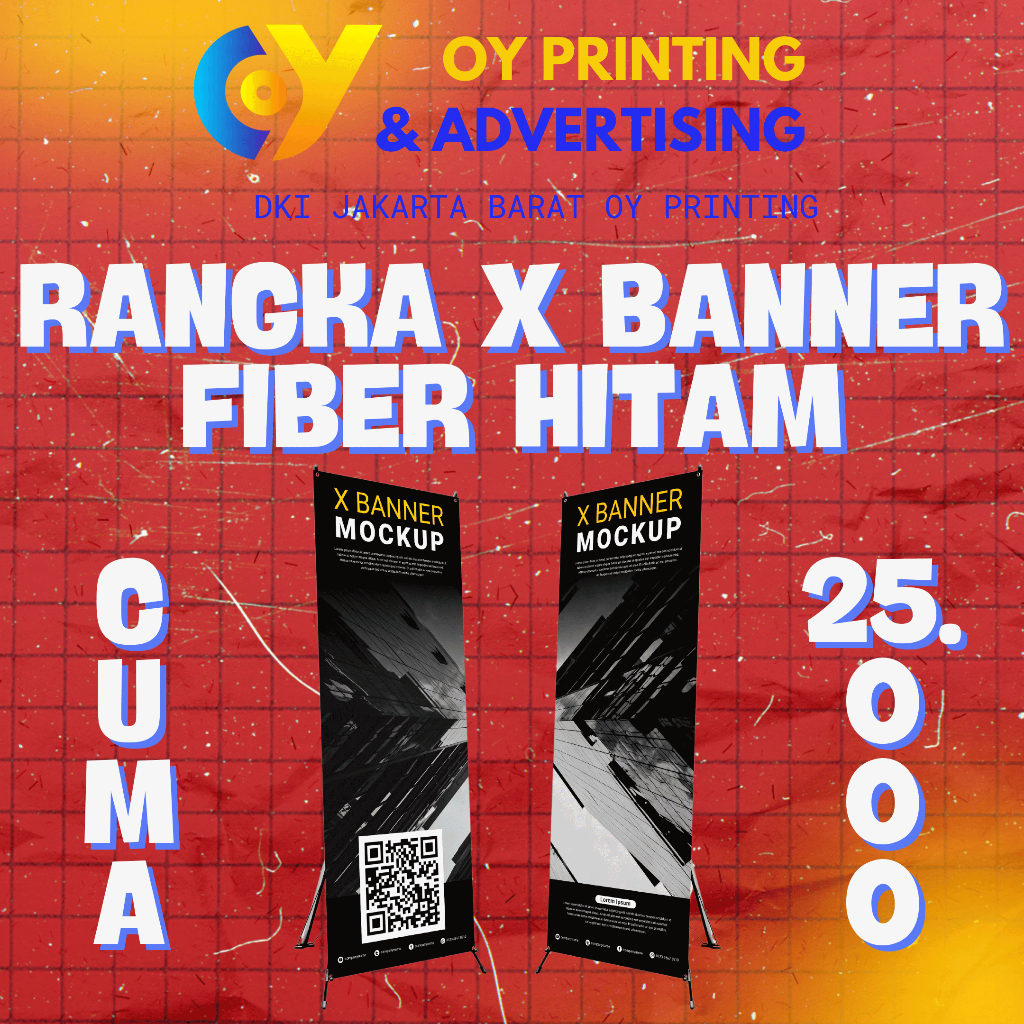 Krangka Y banner / Stand Rangka X banner Ukuran 60 x 160 / Rangka Stand Kelulusan / Rangka Stand Wis
