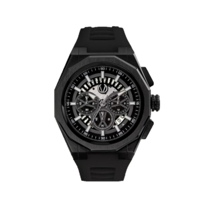 Jam Tangan Pria Tali Karet Christ Verra CV 12189G-36 BLK