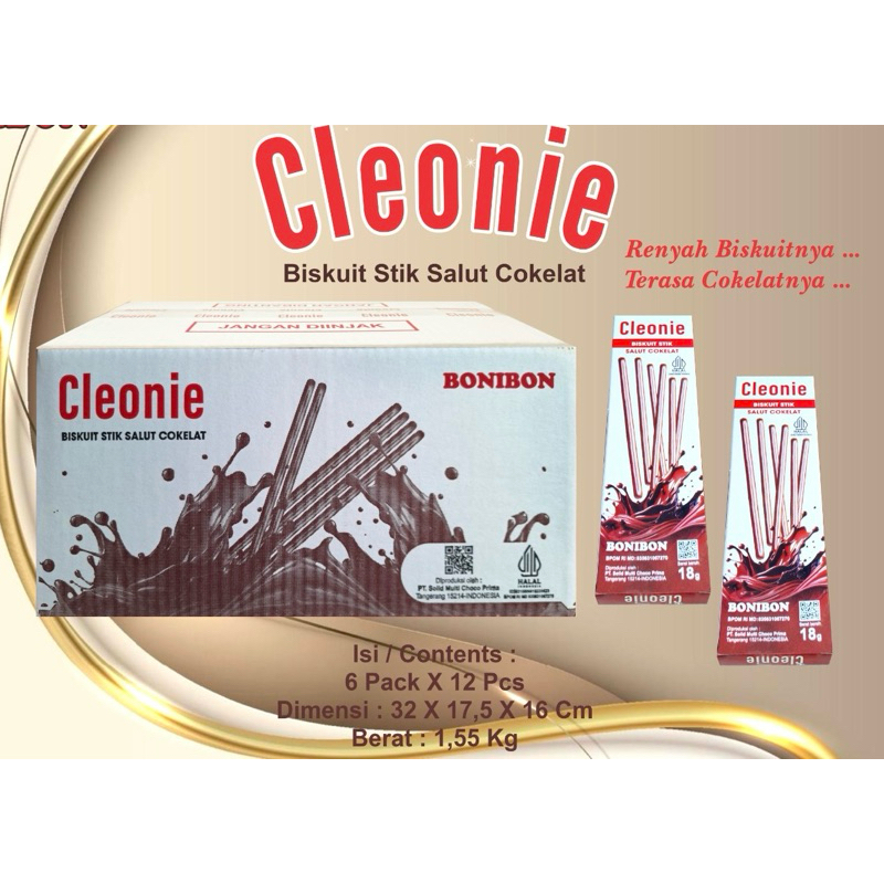 

Cleonie Biskuit Stik Salut Cokelat 1 Dus isi 6 Pack (72 Pcs)