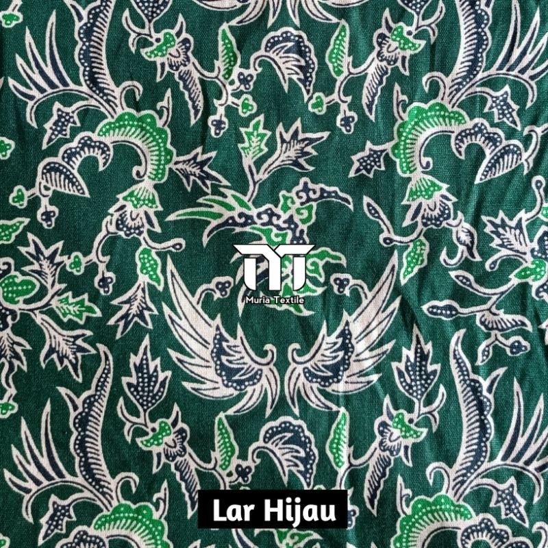 Batik katun lar hijau roll