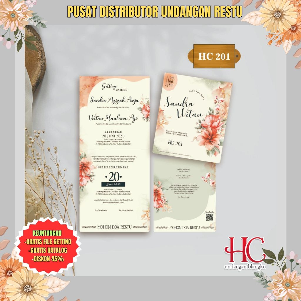 Blangko Undangan HC 201 | Blangko Undangan Murah | Blangko Undangan | Blangko Kosong | Harga Pabrik