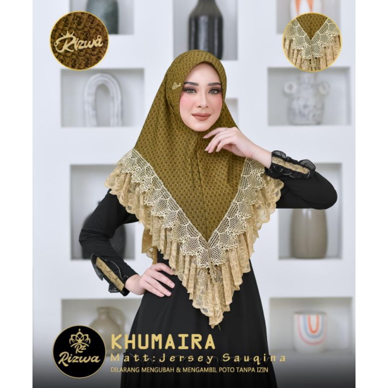 (isi 5 pcs)HIJAB INSTAN KHUMAIRA ORI RIZWA || INSTAN RIZWA || RIZWA RENDA