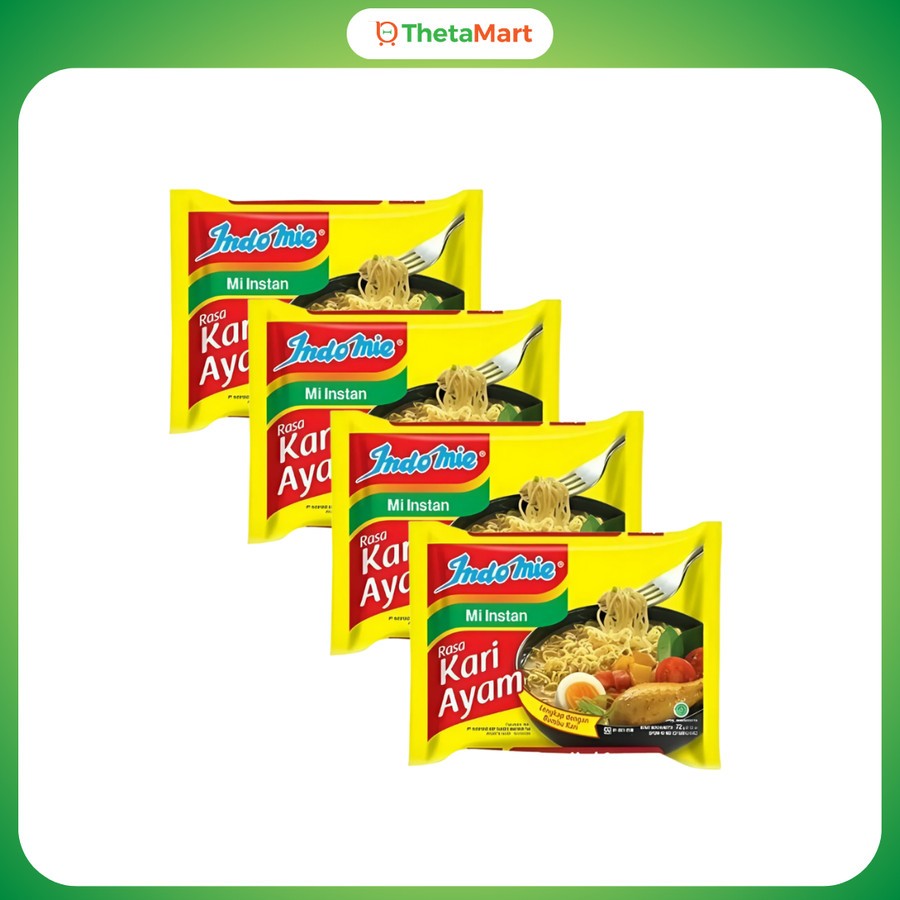 

4 pcs INDOMIE INSTAN KARI AYAM 72 GR
