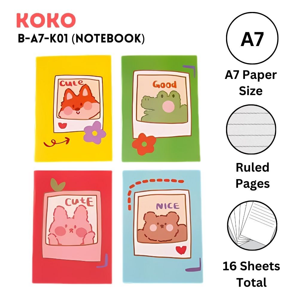 

❤️H2O❤️ Notebook Buku Tulis Koko B-A7-K01 Ruled Pages Isi 16 Lembar