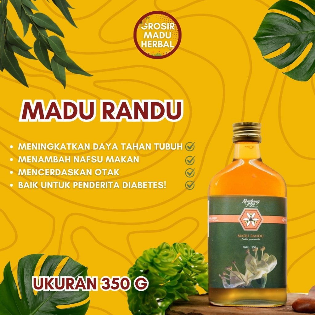 

MADU RANDU KEMBANG JOYO 350 G, MADU ASLI, MADU ALAMI, PURE HONEY