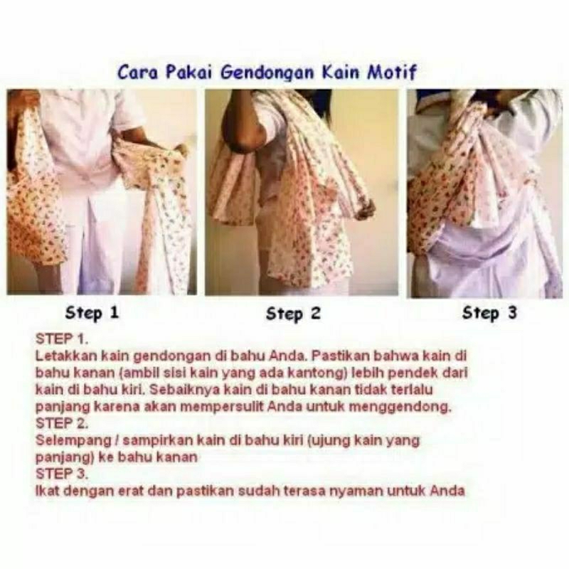 Gendongan Bayi Motif / Gendongan Kain Cukin