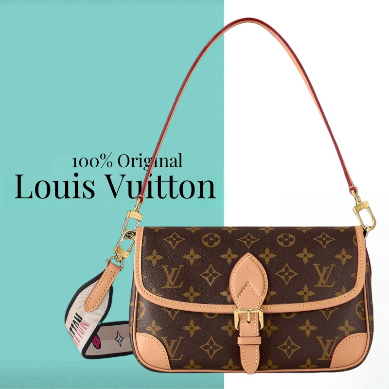 【Box + dust bag/100% Ori】Louis Vuitton LV baguette Diane Shoulder Bags/tas lv original/tas lv wanita