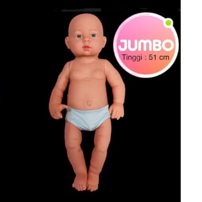 Mainan Boneka Baby Peraga Boneka Gender Boneka Bayi Dengan Kelamin / boneka Jumbo 51 cm