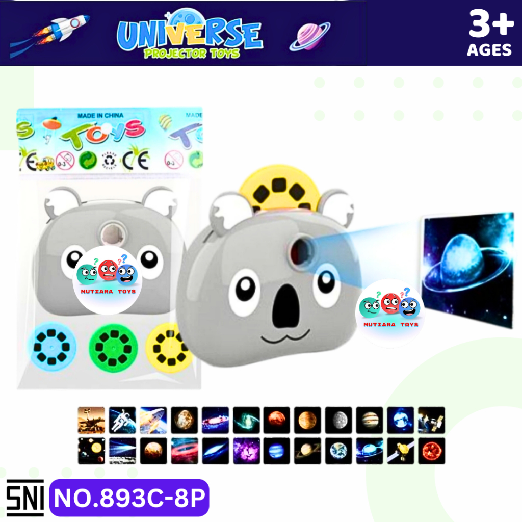 MM Mainan Mini Proyektor Universal Planet KOALA 893C-8P