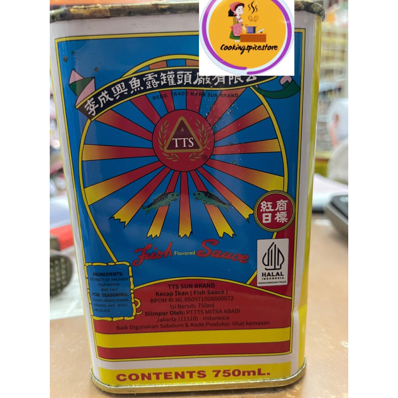

Kecap Ikan Matahari TTS Asli 750ml kemasan kaleng Halal / Kecap Ikan TTS / Kecap Matahari Asli