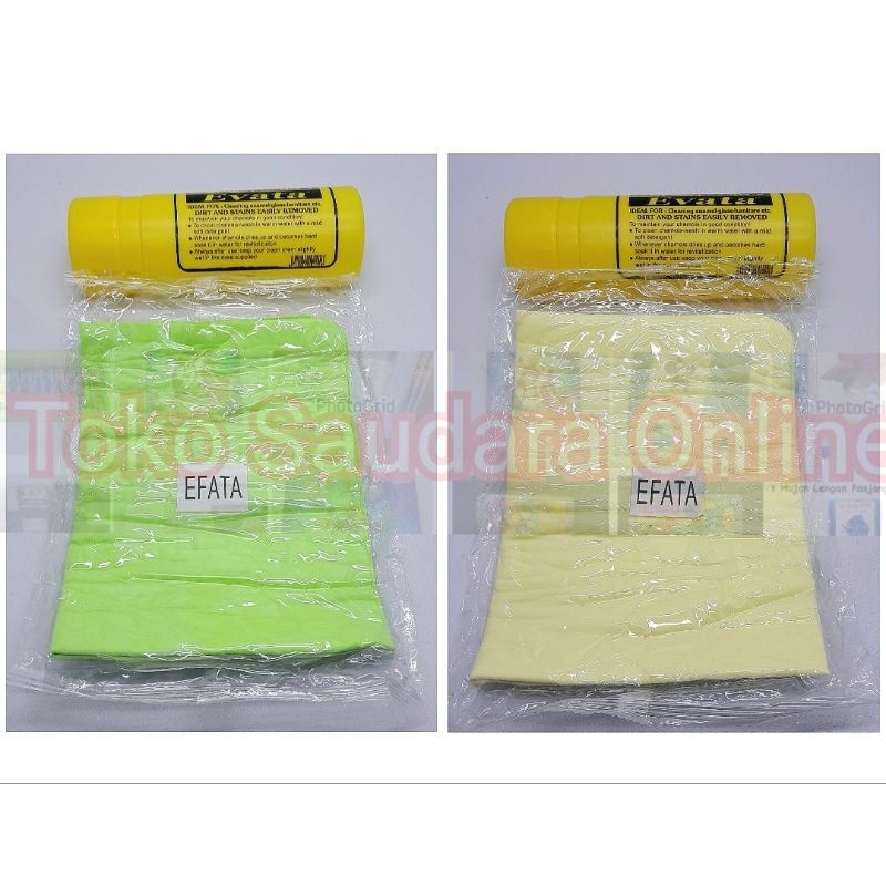 Harga Grosir Kanebo Tabung Evata Ukuran Besar 43cmx33,5cm Syinthetic Chamois Plus Tabung Kain Synthe