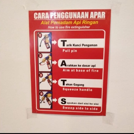 

KODE H23X Sign Akrilik Cara Penggunaan APAR