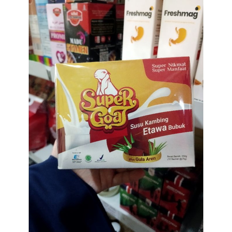 

super goat / susu kambing super goat plus gula aren (10 saset)