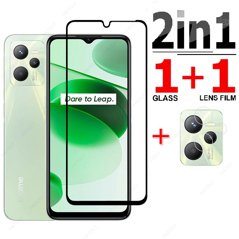 Tempered Glass Realme C35 PAKET 2in1 Tempered Glass & CAMERA LENS Tempered Glass Realme C35