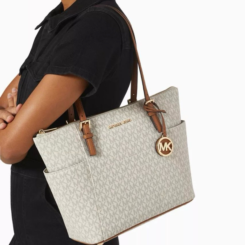 Original Michael Kors MK Jet Set Monogram Logo Tote Bag