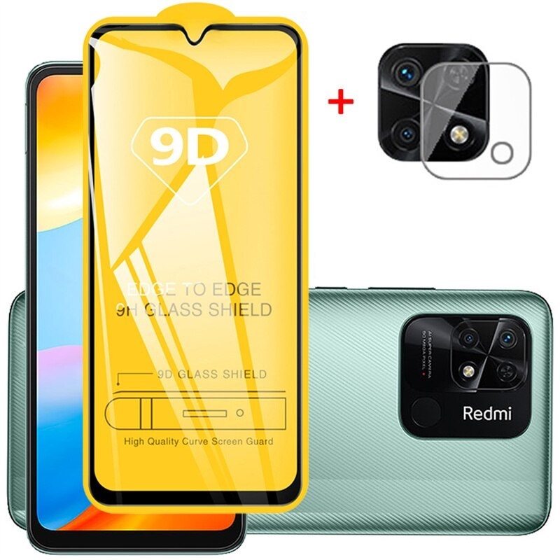 Tempered Glass Xiaomi Redmi 10A PAKET 2in1 Tempered Glass & CAMERA LENS Tempered Glass Xiaomi Redmi 