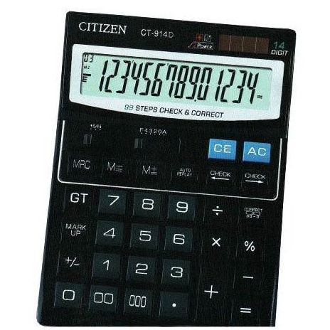 

KODE Q53D Kalkulator Dagang 14 Digit Citizen CT914D