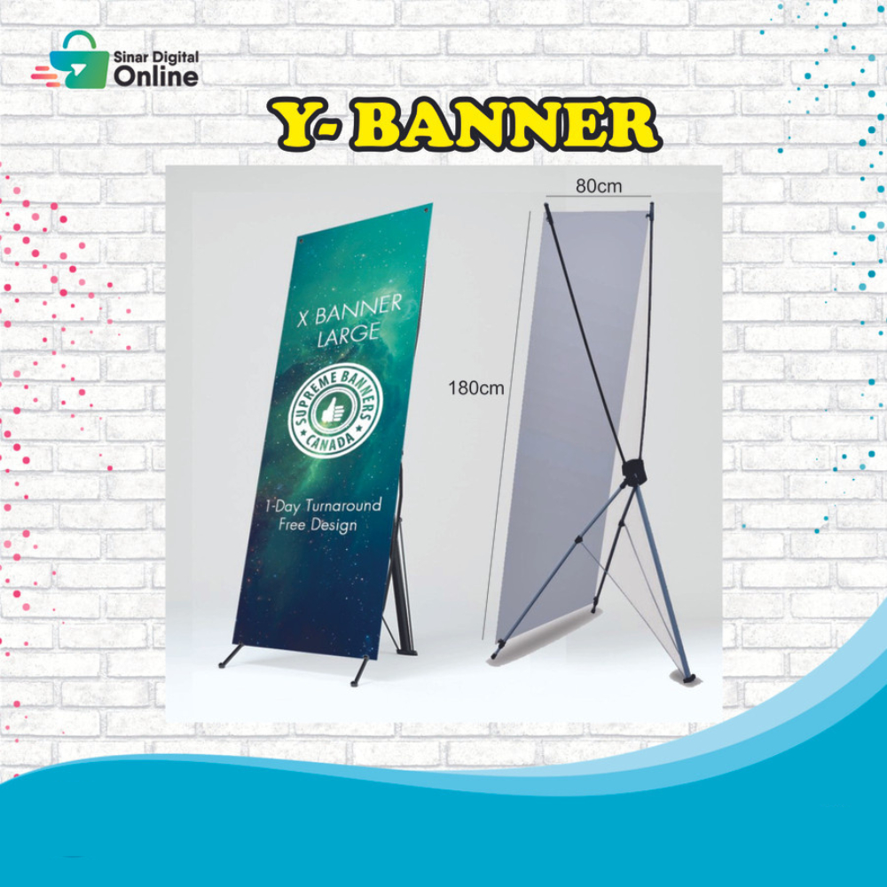 Cetak Y Banner || Full Design || Cetak Full Colour 80 x 180