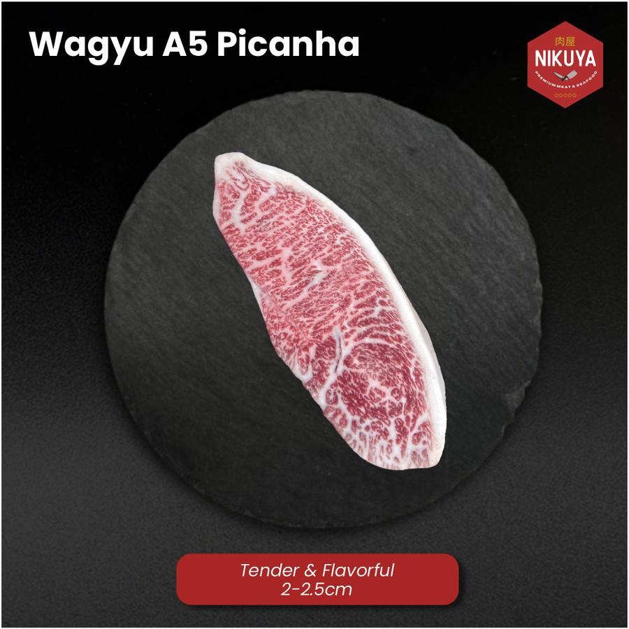

A5 PICANHA - wagyu japan miyazaki ichibo rump cap special meat daging sapi halal
