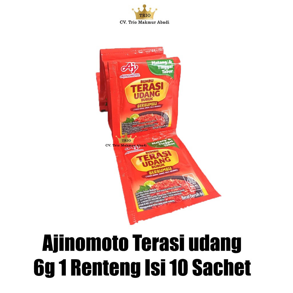 Ajinomoto Terasi Udang 1 Renteng Isi 10 Saset