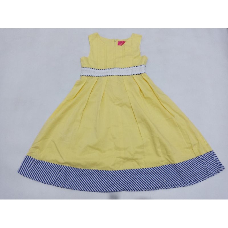 PRELOVED MIDI DRESS ANAK PEREMPUAN WARNA KUNING BIRU Q.11