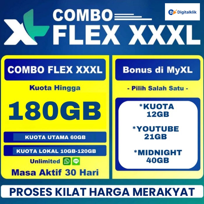 PROMO TERMURAH ISI ULANG KUOTA XL XTRA COMBO LITE FLEX UNLIMITED TURBO VOUCHER PAKET DATA