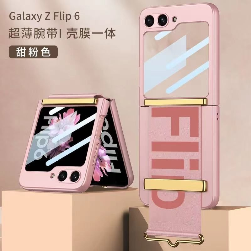 CASE STRAP FLIP FASHION SAM Z FLIP 6// CASE TRANSPARANT STRAP FLIP 3 FLIP 4 FLIP 5 FLIP 6