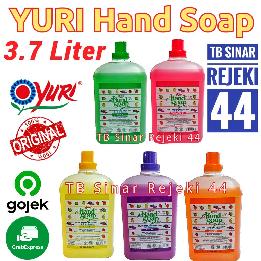 Instan  Same Day YURI HAND SOAP JERIGEN 37 LITER SABUN CUCI TANGAN CAIR PALING HARUM HANDSOAP 37 KG 