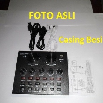 V8 Mixer External USB Audio Live Broadcast V8 Sound Card Soundcard V8 q D4R6