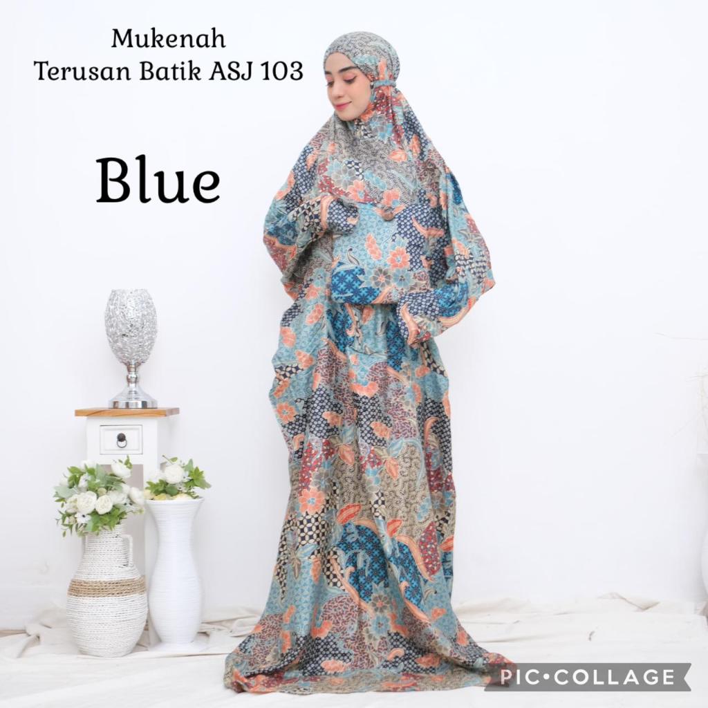 Mukena Terusan Batik ( Travel ) Rayon Premium Handprint yang Adem, Nyaman, dan Stylish ( Mukena Teru