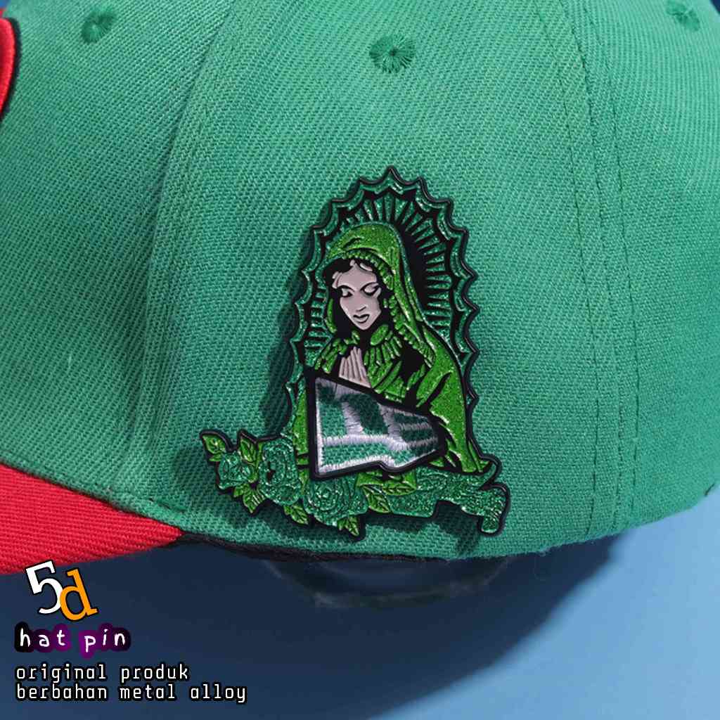 PIN TOPI NEW ERA BINGKAI VIRGIN MARY GREEN