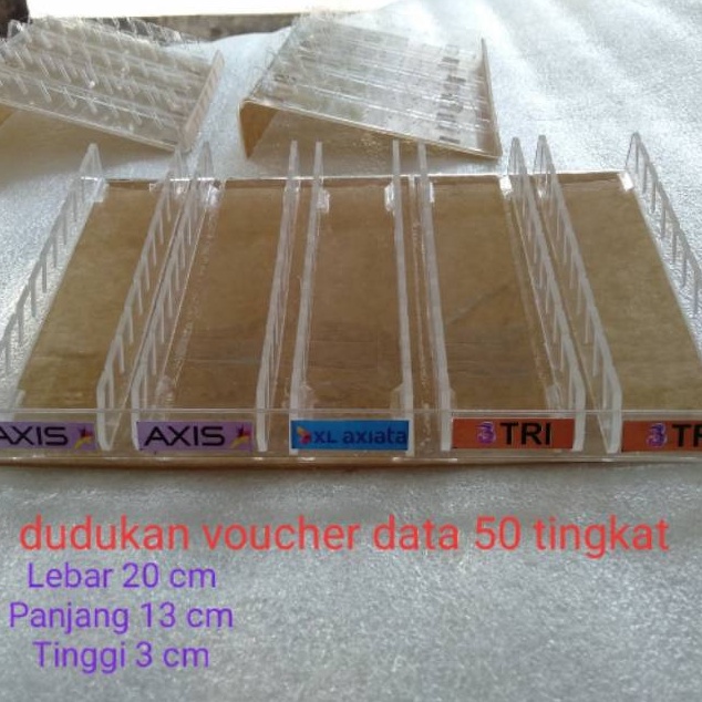 

KODE R12I Dudukan pajangan kartuvoucher pulsakuota 5 slot