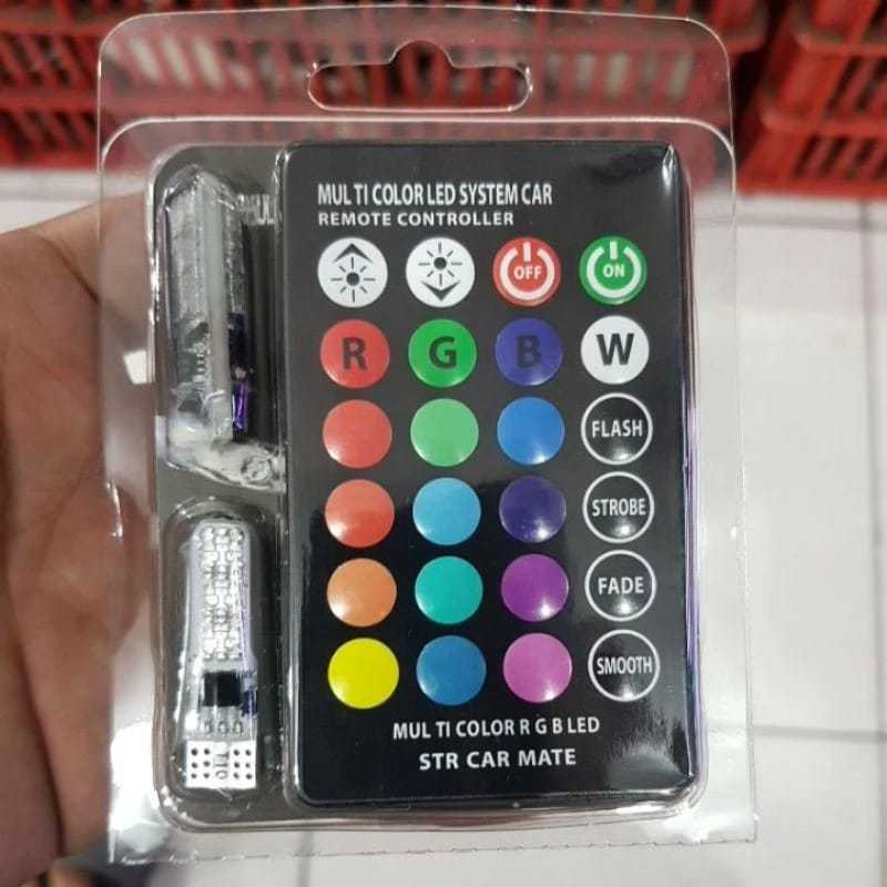 Lampu Led T10 Senja Jelly Remot RGB
