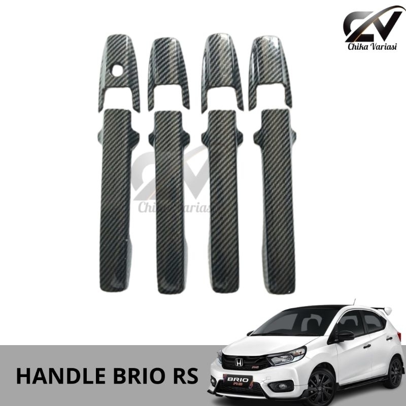 Handle Pintu Brio Cover Handle Pintu Mobil Brio 2012 - 2018 Carbon
