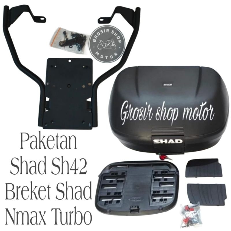 Paketan Box Shad Sh42 Sh 42 Plus Bracket Breket Box Shad Nmax turbo & Nmax neo turbo