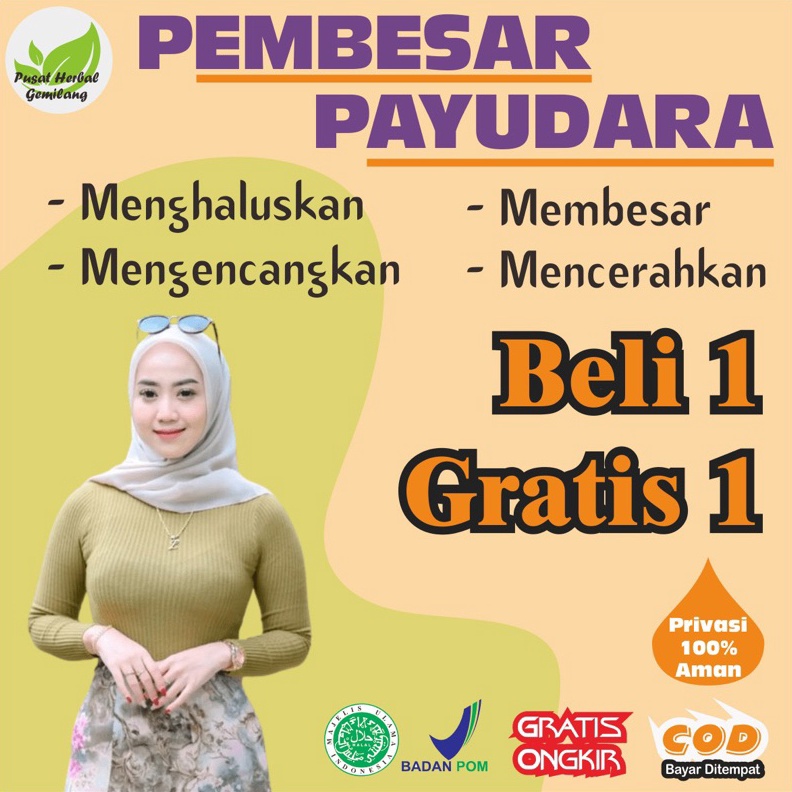 3 MINGGU PASTI TAMBAH BESAR  Vitamin Hormon Pembesar Pengencang Payudara dan Bokong Tanpa Ribet Oles