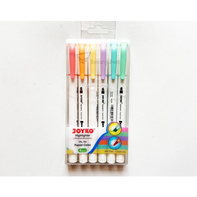 

KODE Y26H Highlighter Penanda Joyko Warna Pastel 1 Set 6 Color HL54