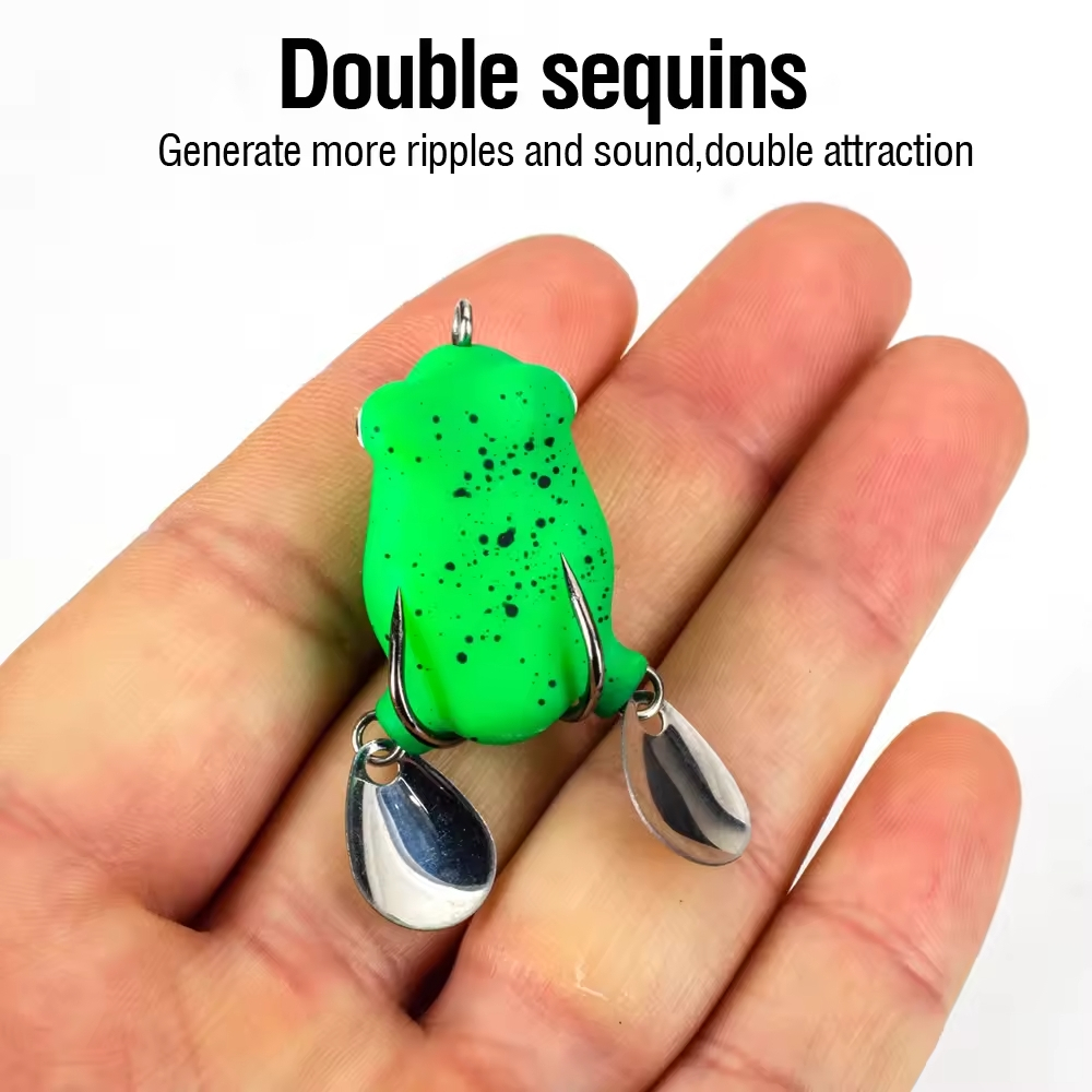 Umpan Pancing soft frog softfrog double spinner blade lure casting gabus chana snakehead haruan toma