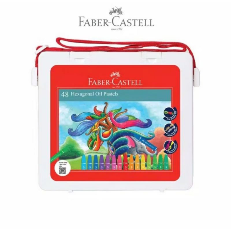 

48 Crayon Krayon Hexagonal Oil pastel Faber-Castell 48Warna non toxic