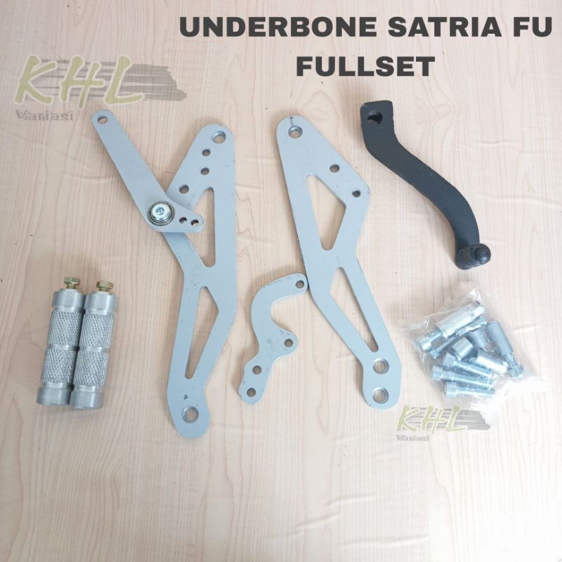 Underbone Satria Fu 150 Pnp Karbu maupun Injeksi lengkap Footstep Bostep Bracket Baut2 lengkap Bosh2