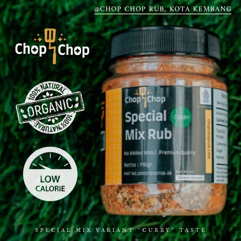 

ChopChop Rub CURRY Special Mix, Bumbu Marinasi Rendah Kalori, 110gr