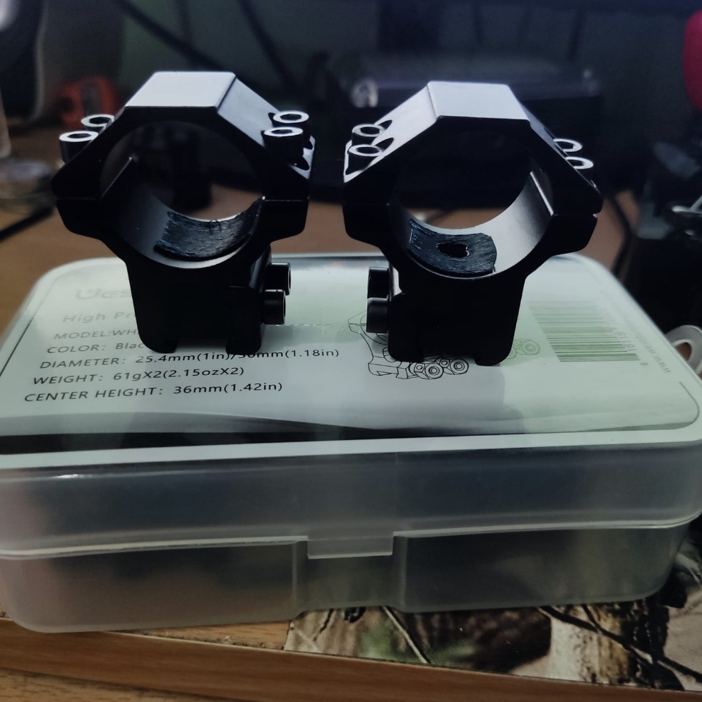 KODE C87D Mounting Rel 11 od 25 pendek satu pasang mounting teleskop dua baut