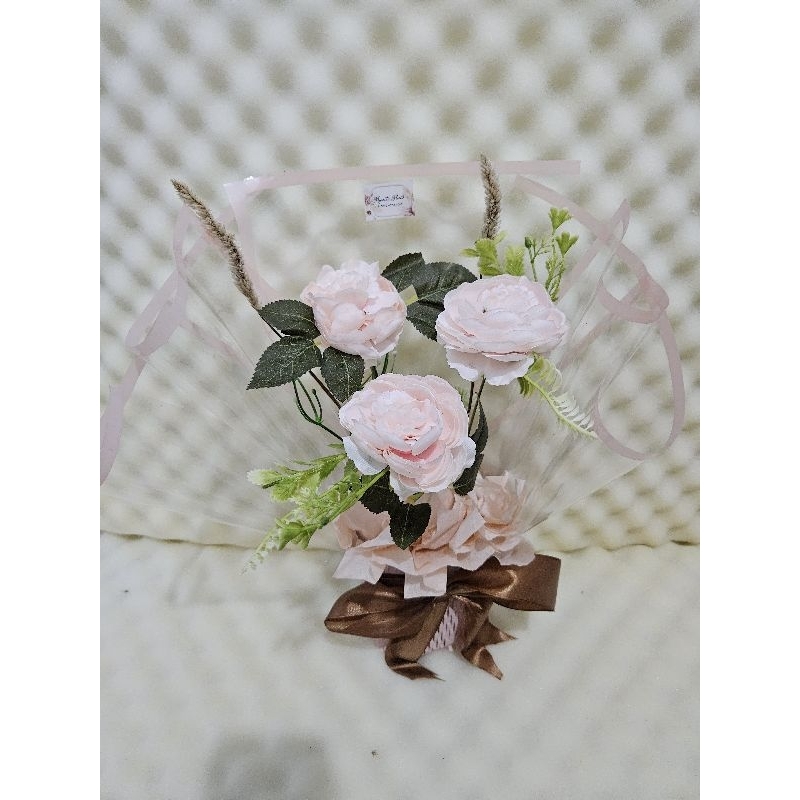 Bouquet Bunga Mawar Pink Besar