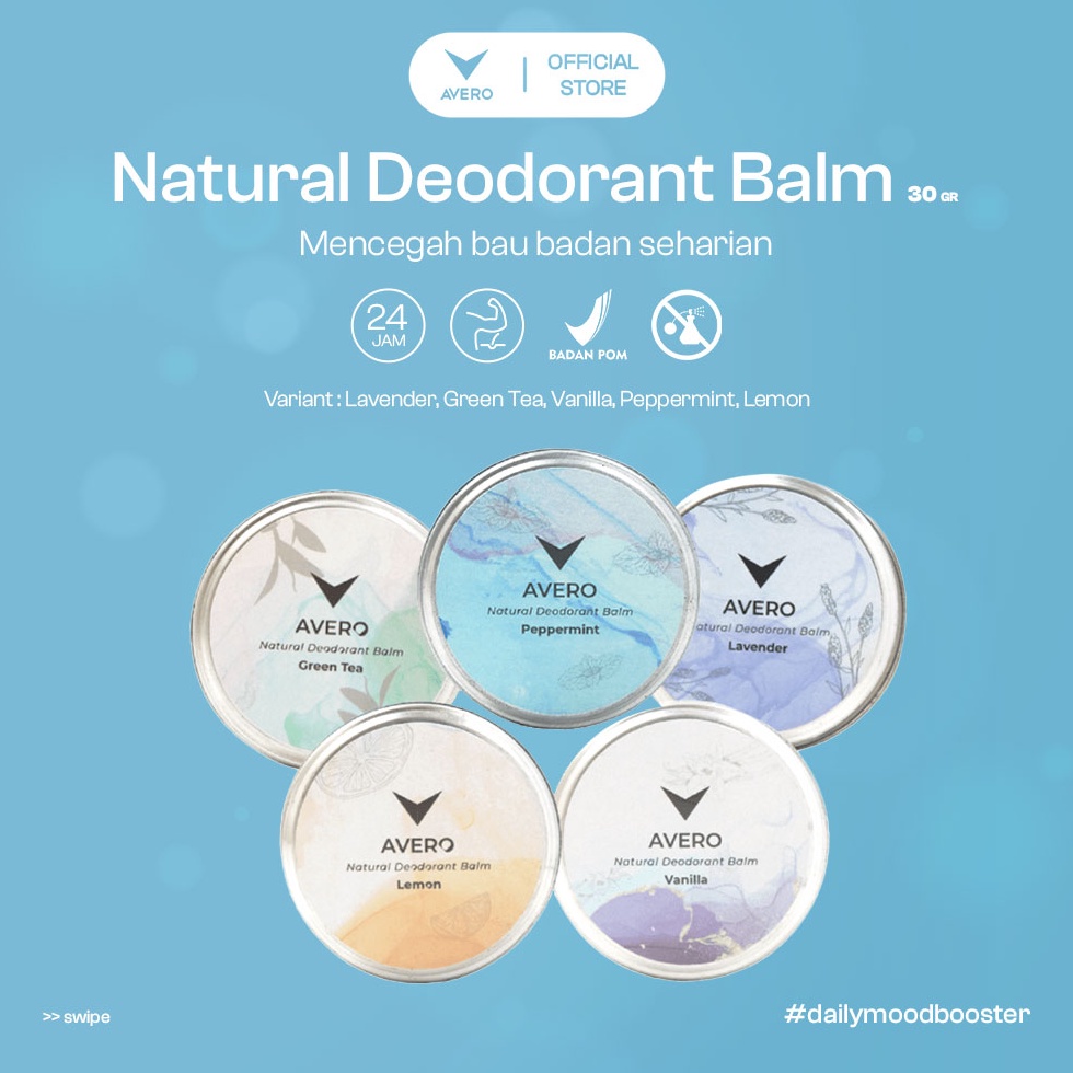 Avero Solid Deodoran Ketiak Alami BPOM Tanpa Alkohol  Alumunium  3g a W6J5